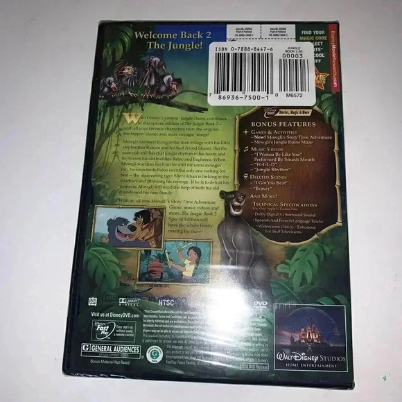 Jungle Book 2 (DVD, 2008) 2-Disc Special Edition Walt Disney Family Movie Night - Picture 3 of 4